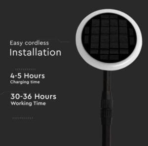 LED solarna vrtna svetilka 8W 500lm IP65 360° - slika 7