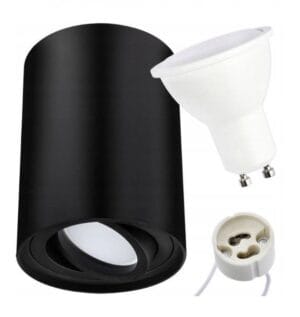 Stropna svetilka 1xGU10 za LED 80x84mm IP20 gibljivo ohišje okrogla - slika 9