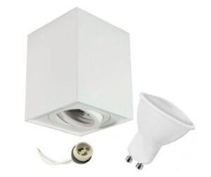 Stropna svetilka 1xGU10 za LED IP20 gibljivo ohišje kvadratna - slika 5
