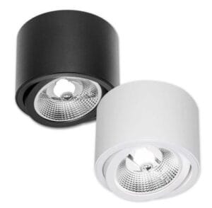 Stropna svetilka 1xGU10 za LED IP20 gibljivo ohišje okrogla - slika 5