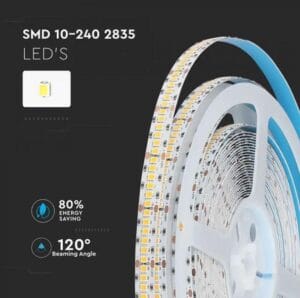 LED trak 2835 18W/m 238leds/m 24V IP20 5m - slika 4