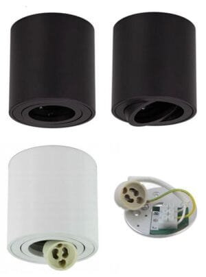 Stropna svetilka 1xGU10 za LED 80x84mm IP20 gibljivo ohišje okrogla - slika 7