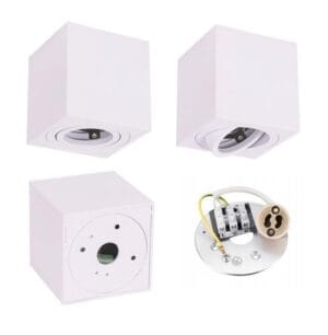 Stropna svetilka 1xGU10 za LED IP20 gibljivo ohišje kvadratna - slika 7
