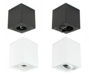 Stropna svetilka 1xGU10 za LED IP20 gibljivo ohišje kvadratna - slika 10