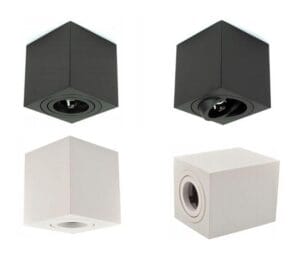 Stropna svetilka 1xGU10 za LED IP20 gibljivo ohišje kvadratna - slika 9