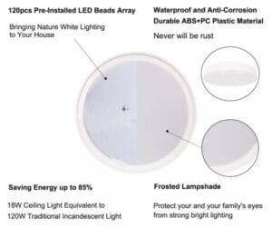 LED plafonjera 18W 3CCT 1300lm IP65 P25822 - slika 12