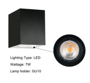 Stenska svetilka 1/2xGU10 za LED IP44 PS0970/PS1670 - slika 7
