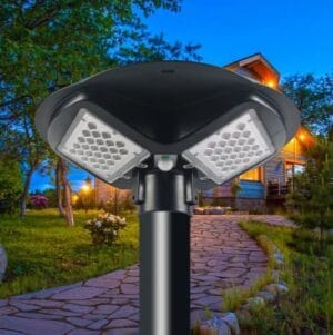 LED solarna vrtna svetilka 10000lm 5000k  IP65 s senzorjem - slika 8