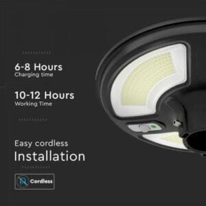 LED solarna vrtna svetilka 10W 6500k 1500lm IP65 s senzorjem - slika 7