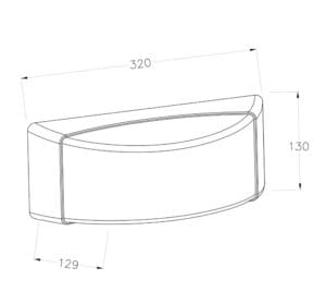 Stenska svetilka 1xE27 za LED IP65 PW3213-1 - slika 4