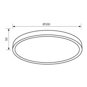 LED stropna svetilka 45W 3CCT 3600lm-4100lm IP20 150° LUKA - slika 4