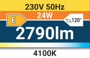 LED stropna svetilka 18W/24W/36W  IP44 140° ATUT - slika 3