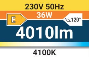 LED stropna svetilka 18W/24W/36W  IP44 140° ATUT - slika 4