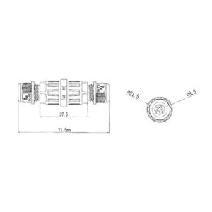 Vodoodporni konektor za kable 3x2,5mm² IP68 72x22mm - slika 3