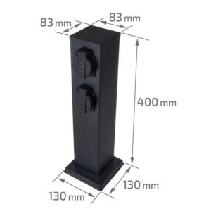 Talni zunanji razdelilnik 4xvtičnica 230V Ontario 40cm - slika 3