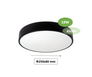 LED stropna svetilka 18W 1350lm 250mm IP20 120° - slika 7