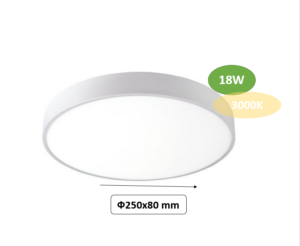 LED stropna svetilka 18W 1350lm 250mm IP20 120° - slika 9