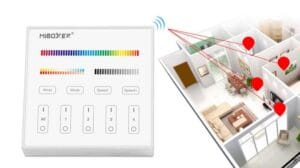 Stenski UPRAVLJALNIK Mi-light nadgradni RGB+CCT FUT-B4 - slika 3