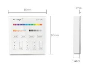 Stenski UPRAVLJALNIK Mi-light nadgradni RGB+CCT FUT-B4 - slika 6
