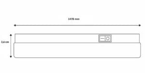 LED podelementna svetilka 150cm 22W 2200lm T5 3000k, 4000k ali 6000k IP20 s stikalom - slika 3