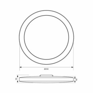 LED plafonjera SIRI 18W/24W/32W 4000K IP44 120° - slika 6