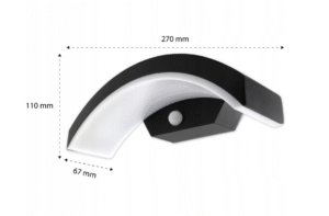 LED stenska svetilka 9W 4000k 700lm IP54 BELLA senzor PIR - slika 4