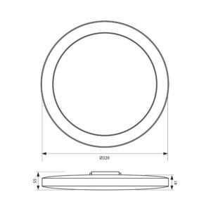 LED plafonjera SIRI 18W/24W/32W 4000K IP44 120° - slika 7