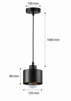Viseča svetilka 1xE27 za LED IP20 ELZA - slika 6