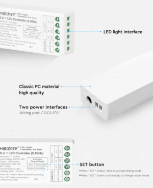 Kontroler Mi-light za MONO+CCT+PUSH LED trak RF2.4G DC12-24V 12A/kanal - slika 13