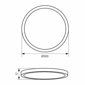 LED stropna svetilka 12W-18W-24W CCT stikalo IP44 NEBULA - slika 4