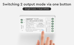 Kontroler Mi-light za MONO+CCT+PUSH LED trak RF2.4G DC12-24V 12A/kanal - slika 11