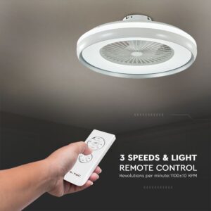 LED plafonjera 45W+ventilator CCT 3000lm 60cm IP20 - slika 8