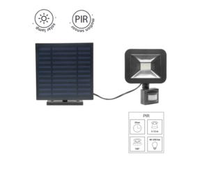 LED solarni reflektor 10W 750lm 6500K IP54 120° s senzorjem ALBA - slika 1