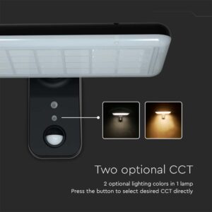 LED solarna svetilka 15W 2000lm IP65 240° pregibna s senzorjem - slika 19