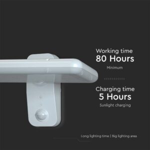 LED solarna svetilka 15W 2000lm IP65 240° pregibna s senzorjem - slika 4