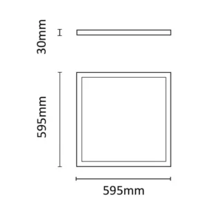 LED panel 36W vgradni 4000K 4320lm 595x595mm UGR<19 IP20 + napajalnik - slika 4
