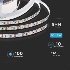 LED trak 2835 8W/m 120leds/m 24V IP20 10m - slika 3