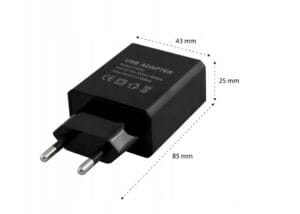 Priključni USB napajalnik 5V/3A DC črn - slika 3