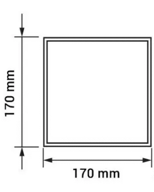 LED panel 12W vgradni 850lm IP20 + napajalnik črn - slika 3