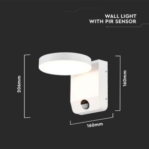 LED stenska svetilka 17W 3000K/4000K 2480lm IP65 s senzorjem - slika 6