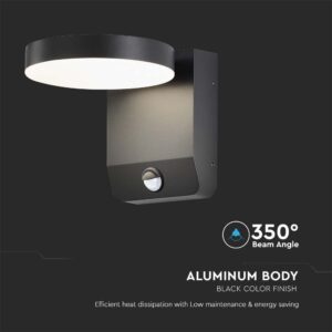 LED stenska svetilka 17W 3000K/4000K 2480lm IP65 s senzorjem - slika 9