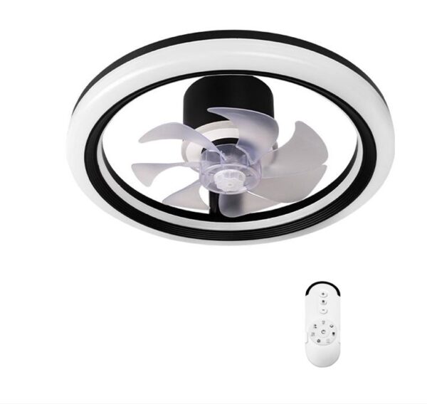 LED plafonjera z ventilatorjem 50 cm – črna