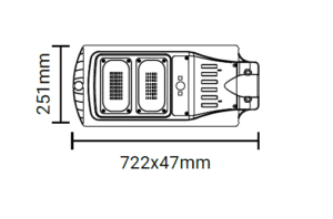 LED solarna cestna svetilka 6000k 2700lm IP65 s senzorjem in daljincem - slika 3