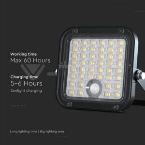LED solarni reflektor 10W 4000K+6000K 1500lm IP65 120° s senzorjem - slika 15
