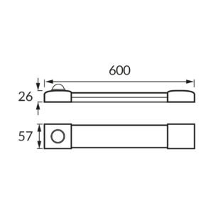 LED linearna svetilka 60cm 18W 4000K 2410lm IP20 EMIL s senzorjem - slika 6
