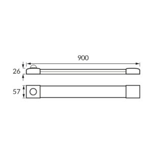 LED linearna svetilka 90cm 24W 4000K 3230lm IP20 EMIL s senzorjem - slika 6