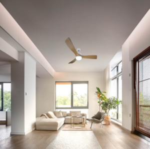 LED stropni ventilator 18W 3CCT 1440lm IP20 bela+les - slika 6