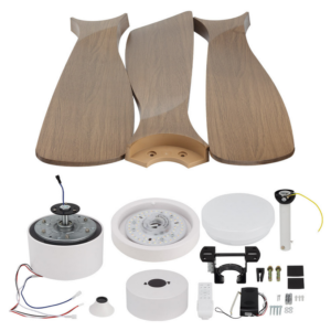 LED stropni ventilator 18W 3CCT 1440lm IP20 bela+les - slika 4