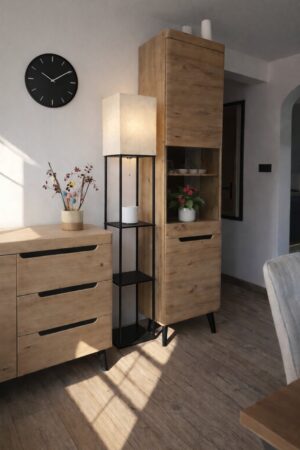 Stoječa svetilka 1xE27 za LED IP20 GANTO črna