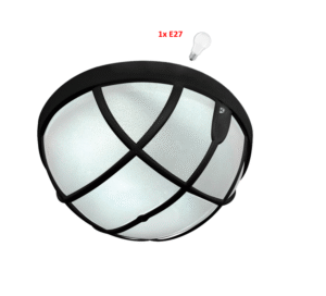 Stropna svetilka 1xE27 za LED AQUA OPAQUE IP20 - slika 3